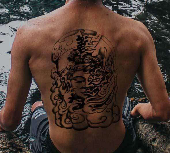 Tatouage Bouddha dos<br> Méditation - [variant_title]