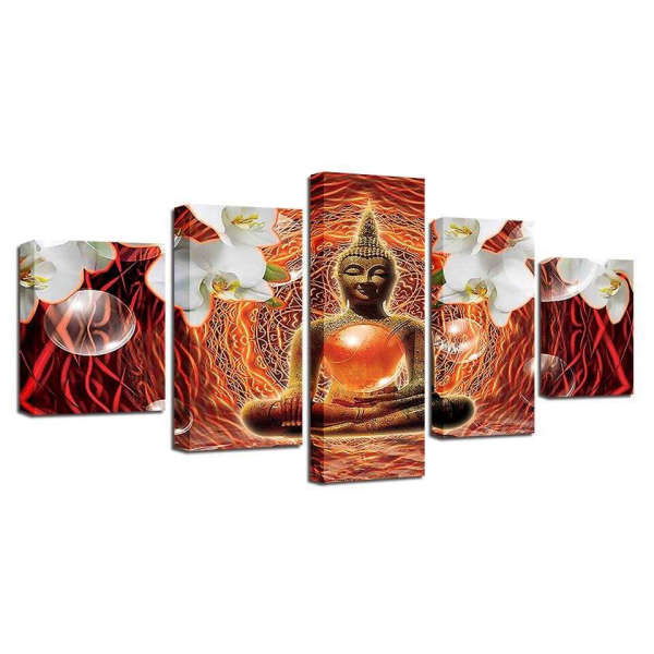 Tableau Bouddha<br> Bouddha méditation Orchidée Blanche - [variant_title]