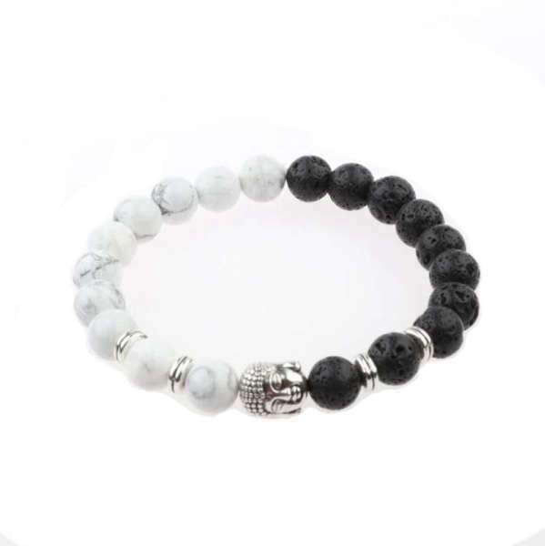 Bracelet Bouddha<br> Yin Yang tête de Bouddha - [variant_title]