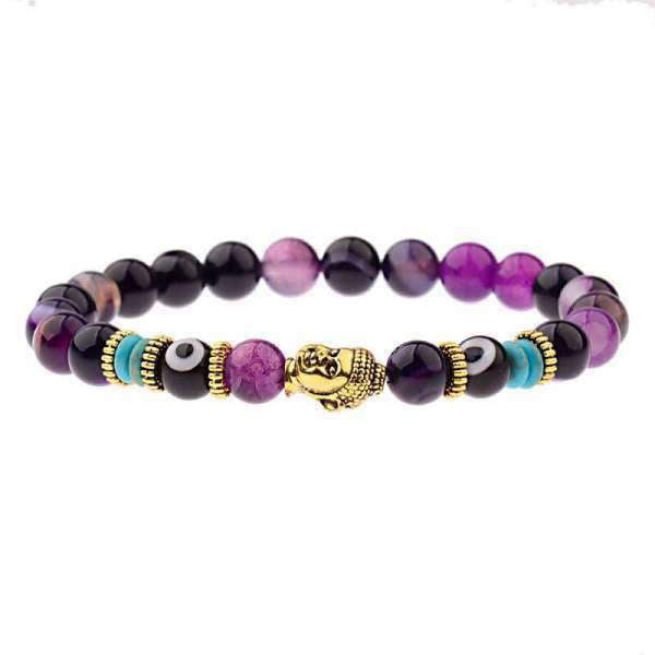 Bracelet Bouddha<br> Obsidienne Mauvais œil - 11