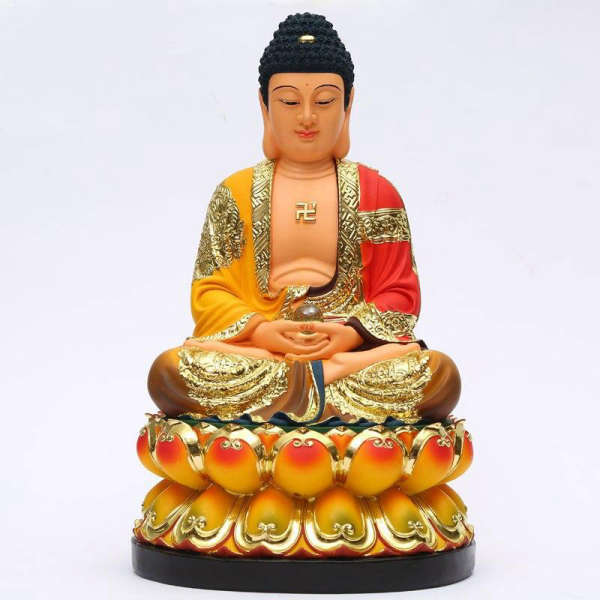 Statue Bouddha<br> Shakyamuni assis lotus - [variant_title]