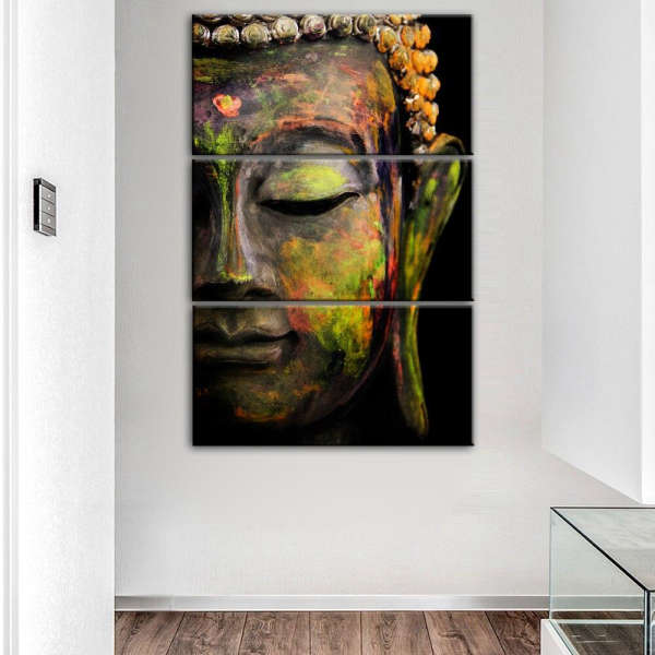 Tableau Bouddha<br> Visage du Bouddha peint - [variant_title]