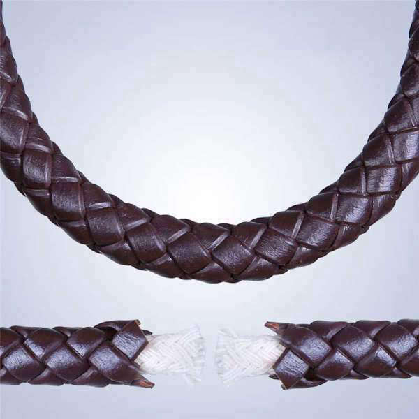 Bracelet Bouddha<br> Tête de Bouddha cuir véritable - Brun 2 / 17cm