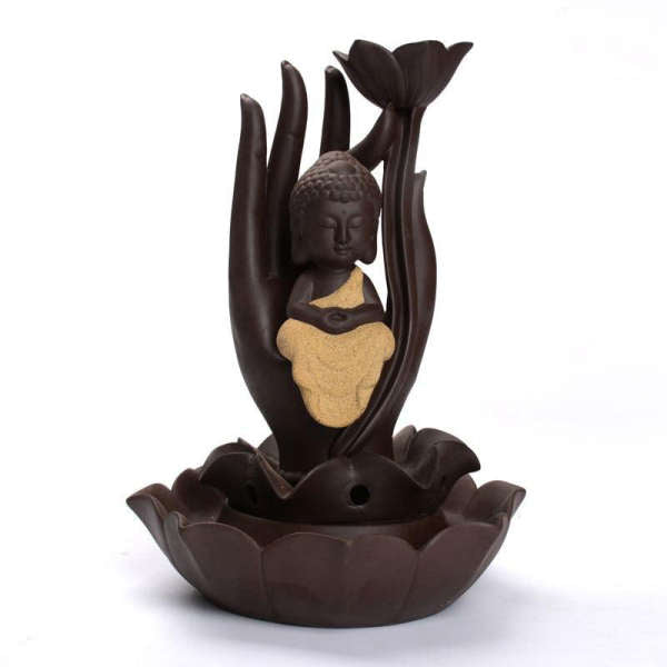 Porte Encens Bouddha<br> Bouddha sur Fleur de Lotus - [variant_title]