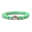 Bracelet Bouddha<br> Turquoise naturelle - Pomme Argent