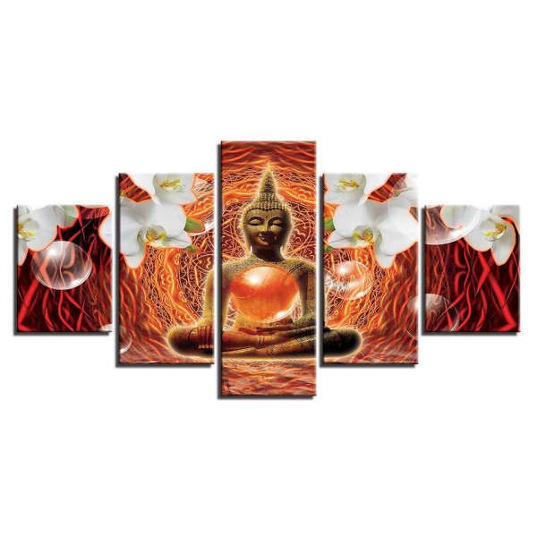 Tableau Bouddha<br> Bouddha méditation Orchidée Blanche - [variant_title]