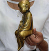 Statue Bouddha<br> Moine Bouddhiste assis Cuivre - [variant_title]