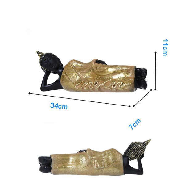 Statue Bouddha<br> Bouddha couché Or - Bouddha Couché