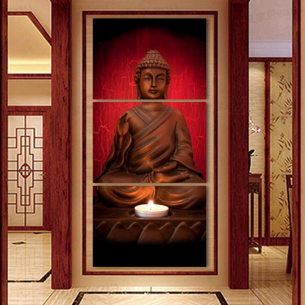 Tableau Bouddha protecteur<br> bougeoir Lotus - [variant_title]