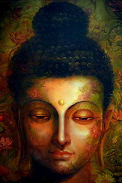 Tableau Bouddha Zen Asiatique Japonais - 20x30cm