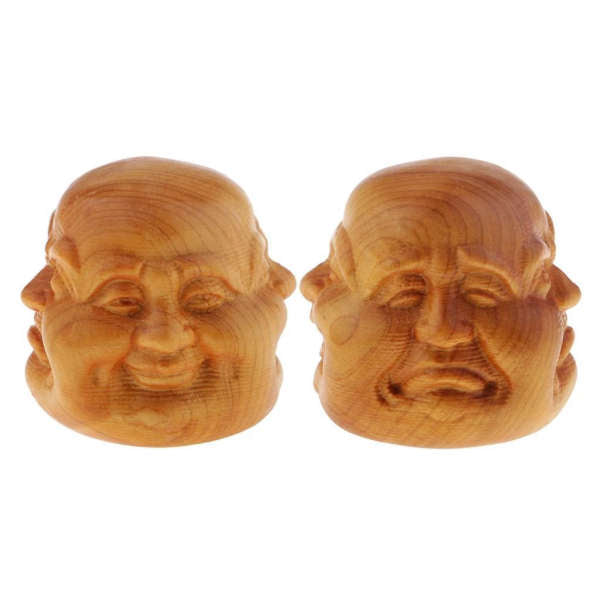 Statue Bouddha<br> Quatre visages en bois - [variant_title]