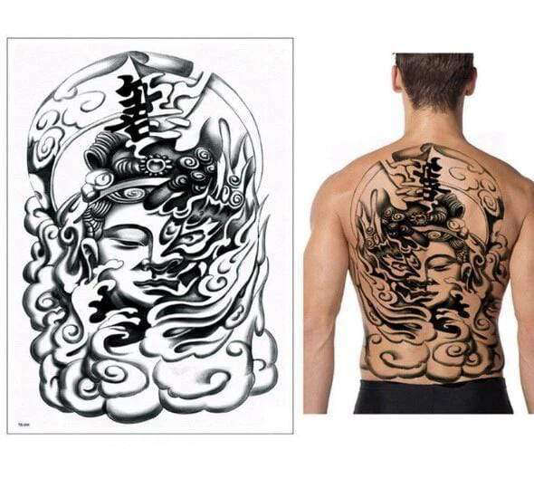 Tatouage Bouddha dos<br> Méditation - Méditation