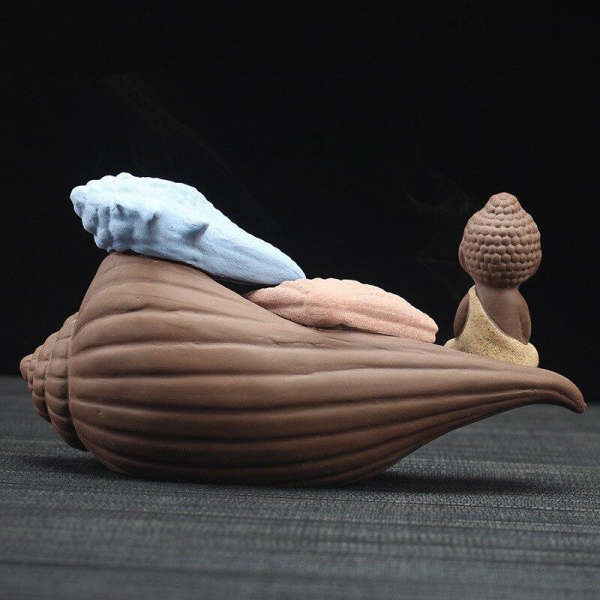 Porte Encens Bouddha<br> méditation coquillage - [variant_title]