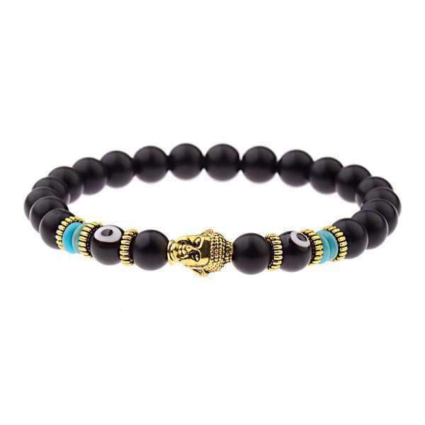 Bracelet Bouddha<br> Obsidienne Mauvais œil - 5