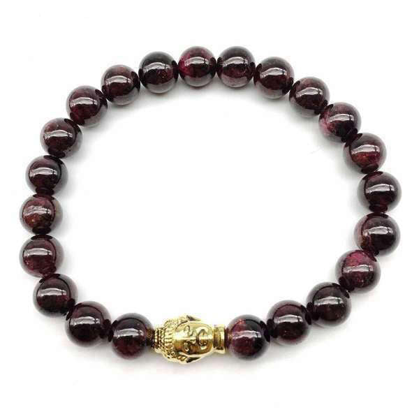 Bracelet Bouddha<br> Perle Grenat - [variant_title]