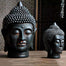 Statue Bouddha<br> buste Shakyamuni argile noir - [variant_title]