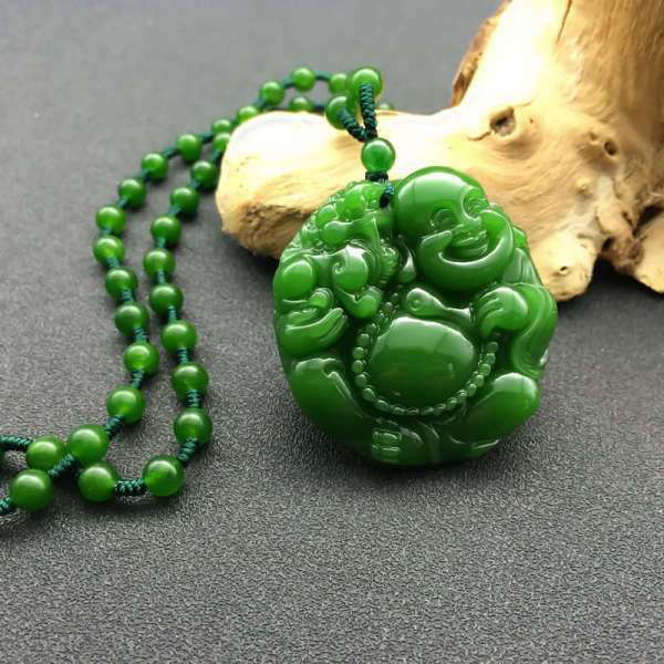 Pendentif Bouddha<br> Jade Bouddha Rieur - [variant_title]