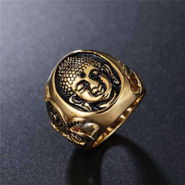 Bague Bouddha<br> Tête du Bouddha gravé Or ou Argent - [variant_title]