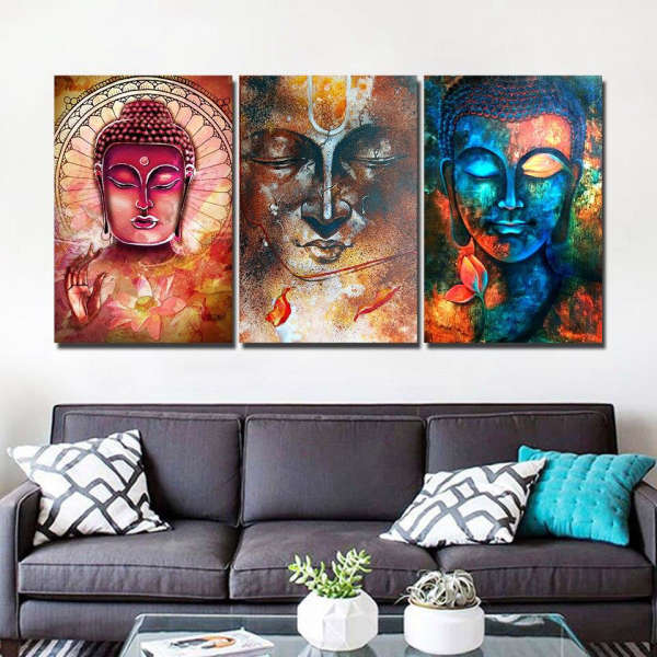 Tableau Bouddha<br> Visage du Bouddha Astral bleu - [variant_title]