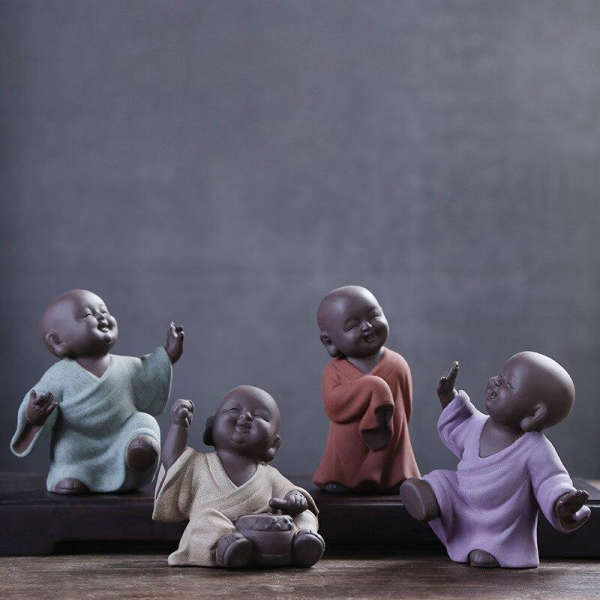 Statue Bouddha<br> Moine Bouddhiste dansant - [variant_title]