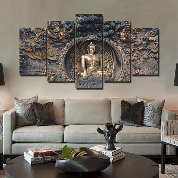 Tableau Bouddha<br> Statue Bouddha temple méditation - [variant_title]