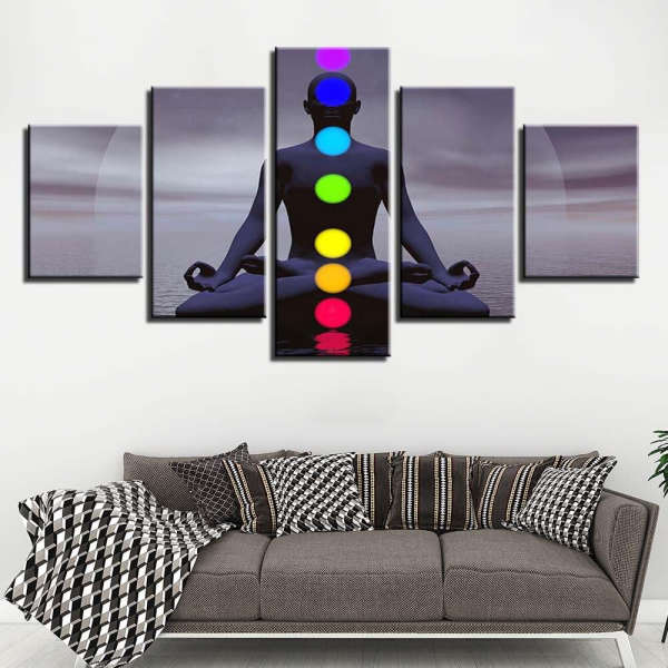 Tableau Bouddha<br> méditation 7 Chakras - [variant_title]