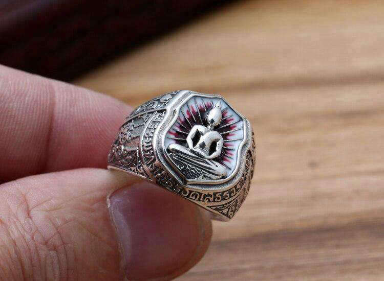 Bague Bouddha argent<br> Position du Lotus - [variant_title]