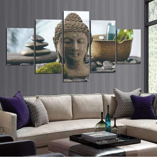 Tableau Bouddha<br> Statue tête de Bouddha - [variant_title]