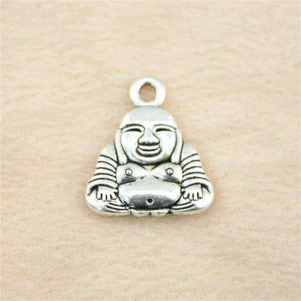 Pendentif Bouddha argent<br> Bouddha rieur (lot de 3pcs) - [variant_title]