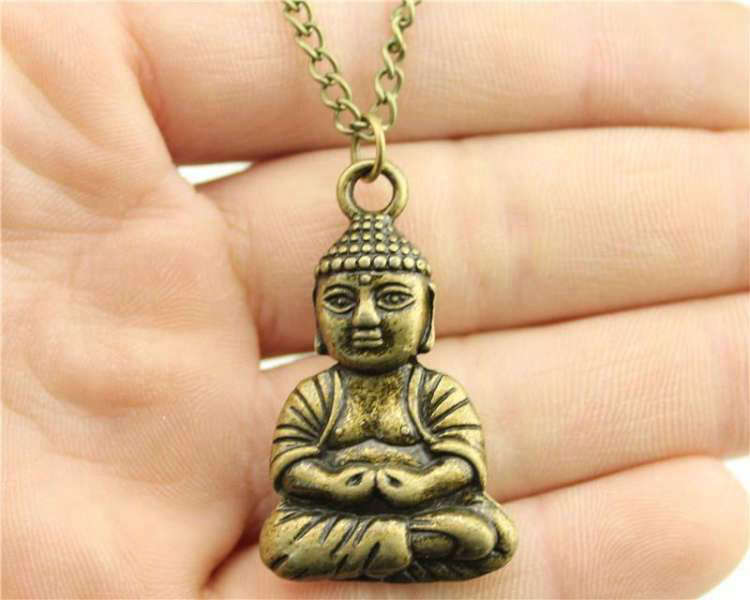 Pendentif Bouddha Or Position du Lotus Univers Bouddha