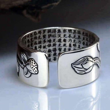 Bague Bouddha<br> Fleur de Lotus gravée - [variant_title]