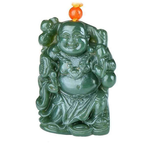 Pendentif Bouddha<br> Pierre de Jade Bouddha Rieur - [variant_title]