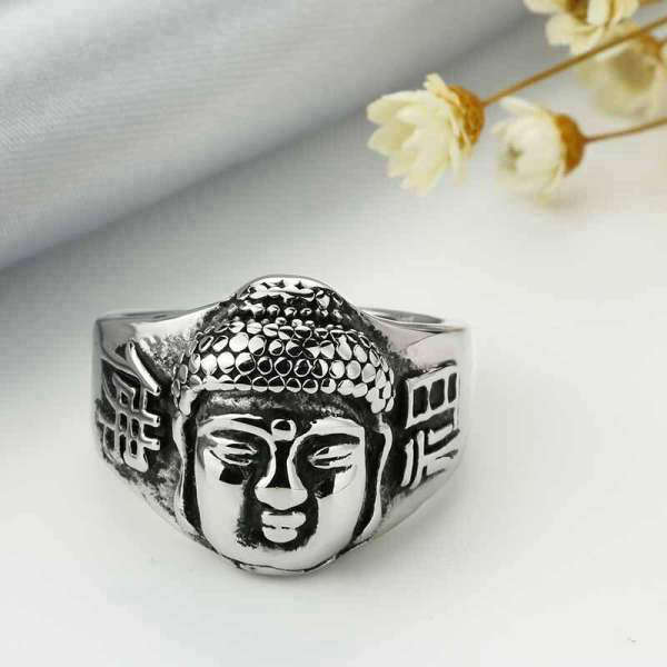 Bague Bouddha<br> Visage du Bouddha gravé - [variant_title]