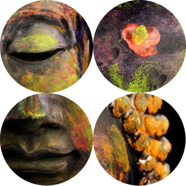 Tableau Bouddha<br> Visage du Bouddha peint - [variant_title]