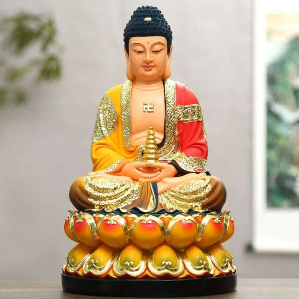 Statue Bouddha<br> Shakyamuni assis lotus - [variant_title]