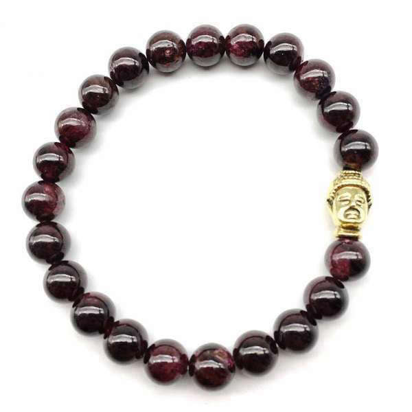 Bracelet Bouddha<br> Perle Grenat - [variant_title]