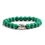 Bracelet Bouddha<br> Turquoise naturelle - Jade Argent