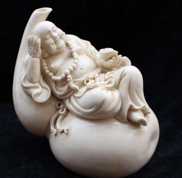 Statue Bouddha porcelaine<br>Bouddha rieur - [variant_title]