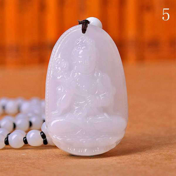 Pendentif Bouddha<br> Jade Blanc Guérisseur - 5