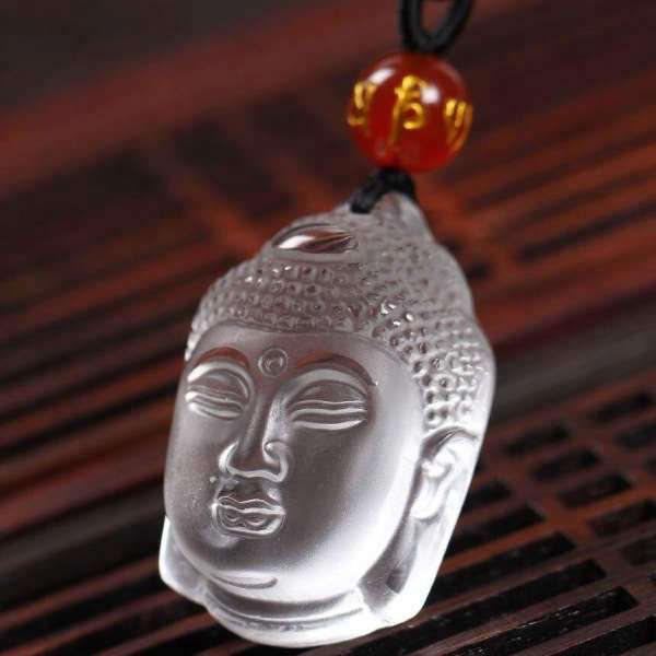 Pendentif Bouddha<br> Tête du Bouddha Cristal - [variant_title]