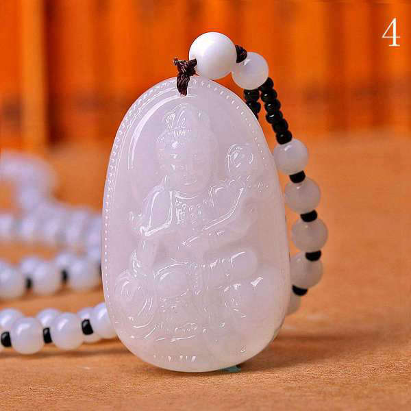 Pendentif Bouddha<br> Jade Blanc Guérisseur - 4