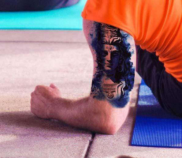 Tatouage Bouddha<br> Statue de Bouddha Bleu - [variant_title]