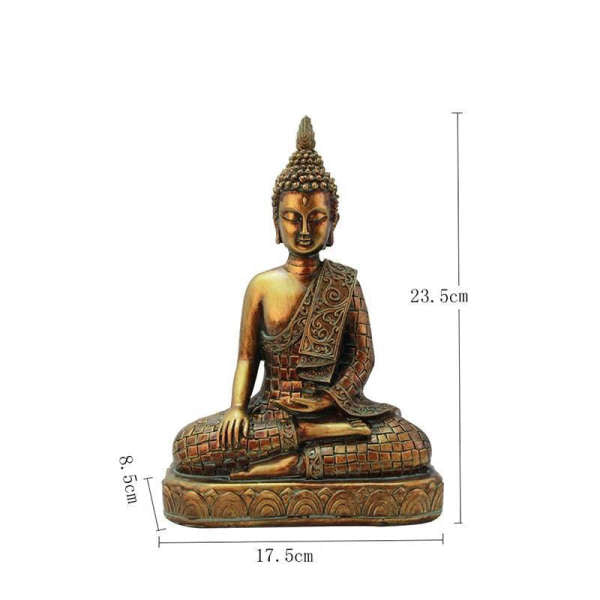 Statue Bouddha<br> Appel de la terre peinte à la main - [variant_title]