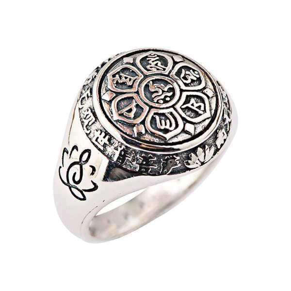 Bague Bouddha argent<br> Mantra Bouddhisme - [variant_title]