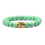 Bracelet Bouddha<br> Turquoise naturelle - Pomme Or