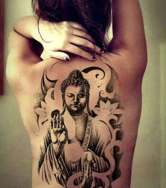 Tatouage Bouddha dos<br> Mudra Abhaya - [variant_title]