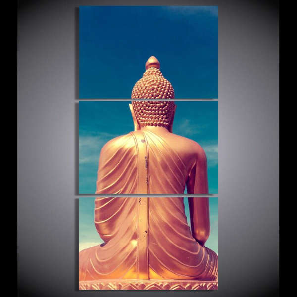 Tableau Bouddha d'Or<br> de dos position du Lotus - [variant_title]