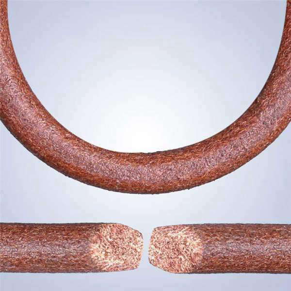 Bracelet Bouddha<br> Tête de Bouddha cuir véritable - Cuivre / 17cm