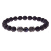 Bracelet Bouddha<br> Pierre de lave et Chakras - Nuit