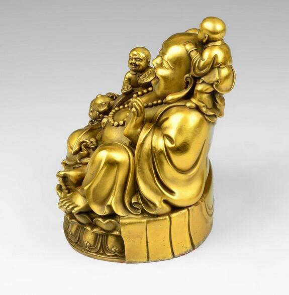 Statue Bouddha rieur<br> aux 5 enfants - [variant_title]